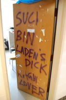 Racist graffiti at McMaster