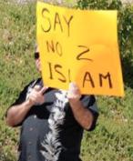 Say No 2 Islam placard