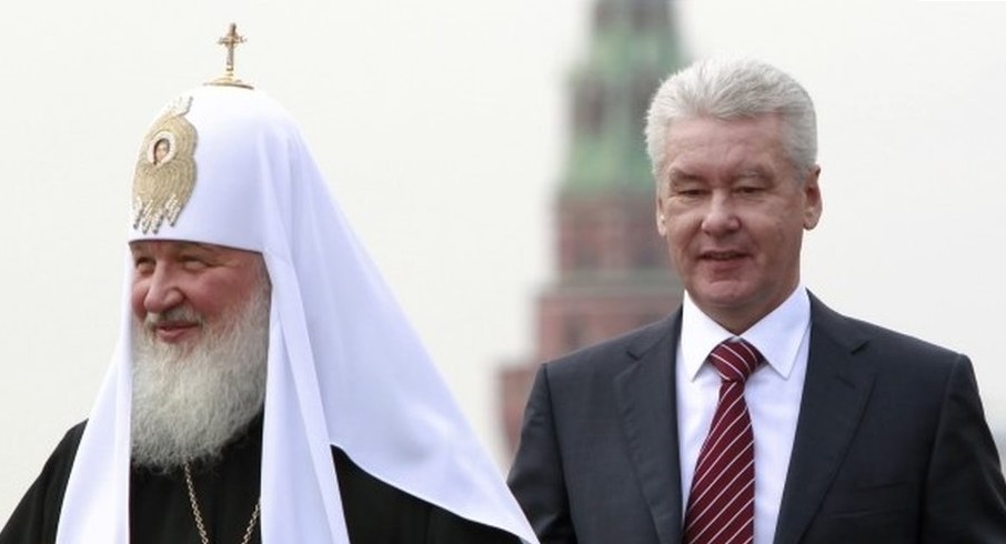 Sergei Sobyanin with Patriarch