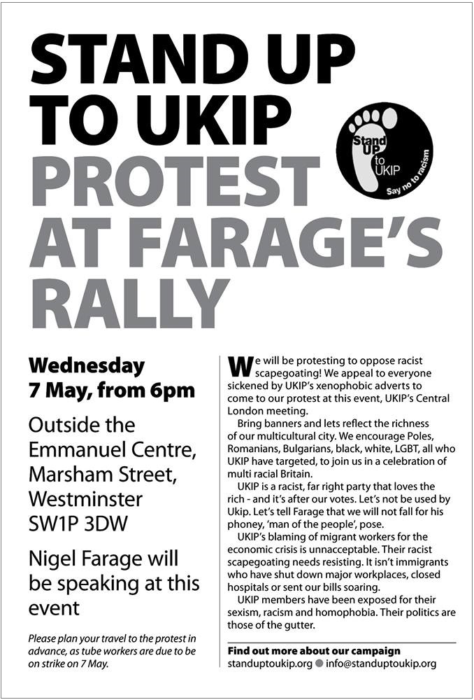 Stand Up to UKIP protest