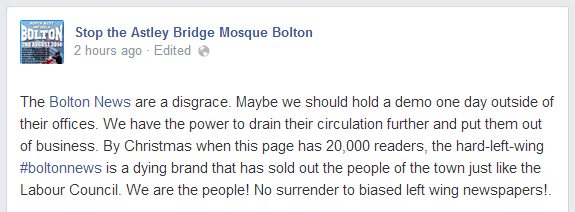 Stop the Astley Bridge Mosque Bolton denounces Bolton News