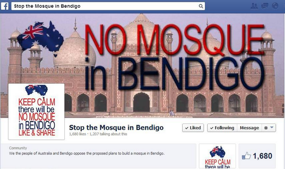 Stop the Mosque in Bendigo campaign
