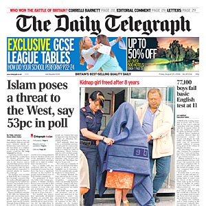 Telegraph Islam threat to west