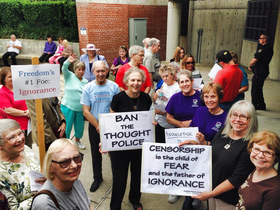 Volusia school textbook supporters