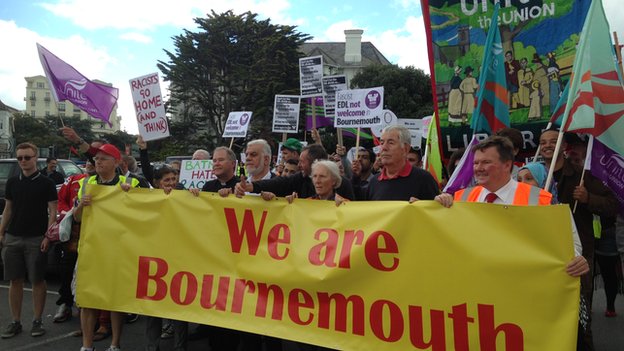 We Are Bournemouth counter-protest