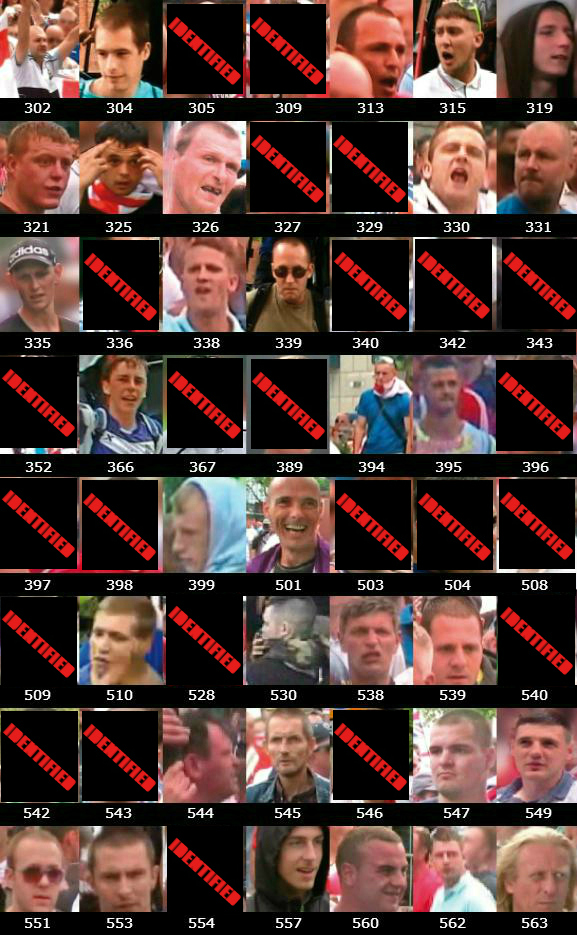 West Midlands Police updated EDL wanted pics