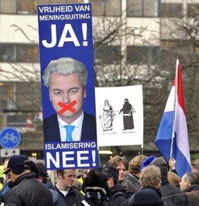 Wilders supporters protest