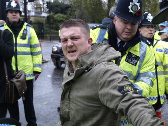 Yaxley Lennon arrest